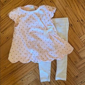 Pink & white gold sparkle outfit